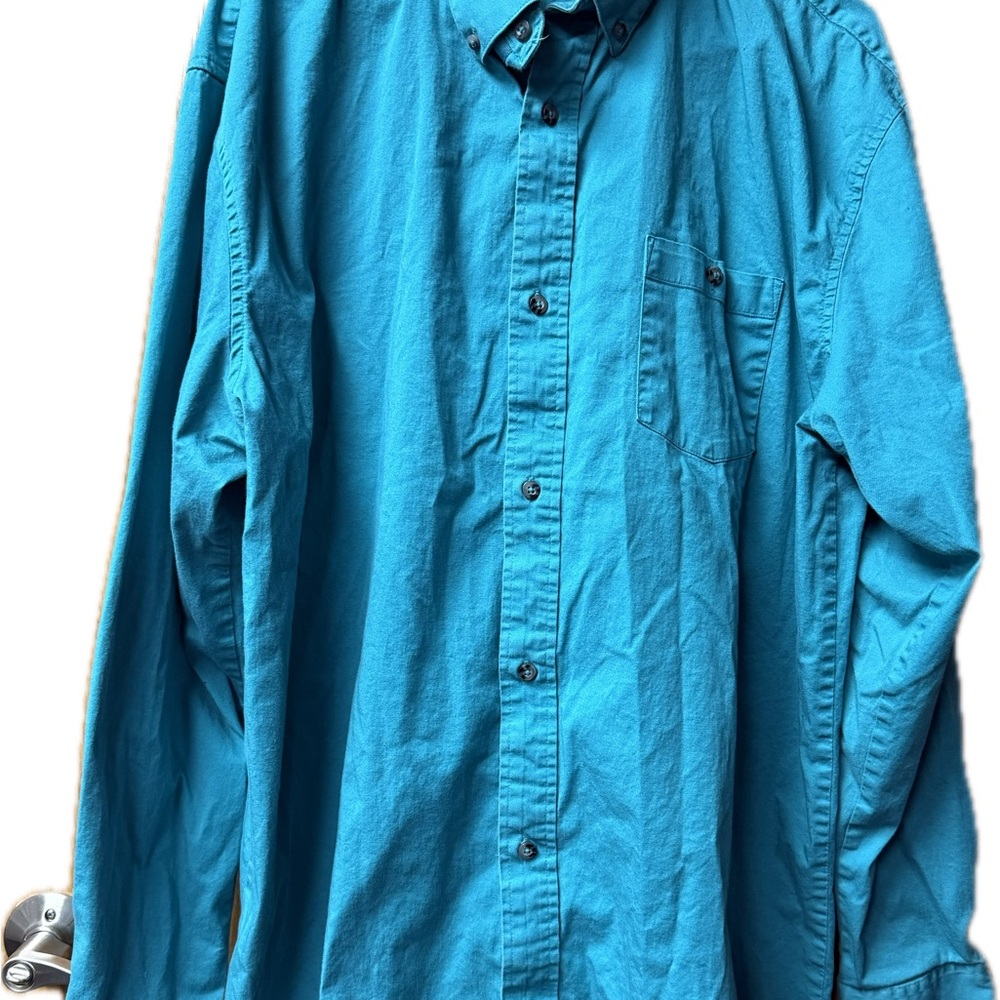 Wrangler Men's Casual Button Down Shirt - Blue